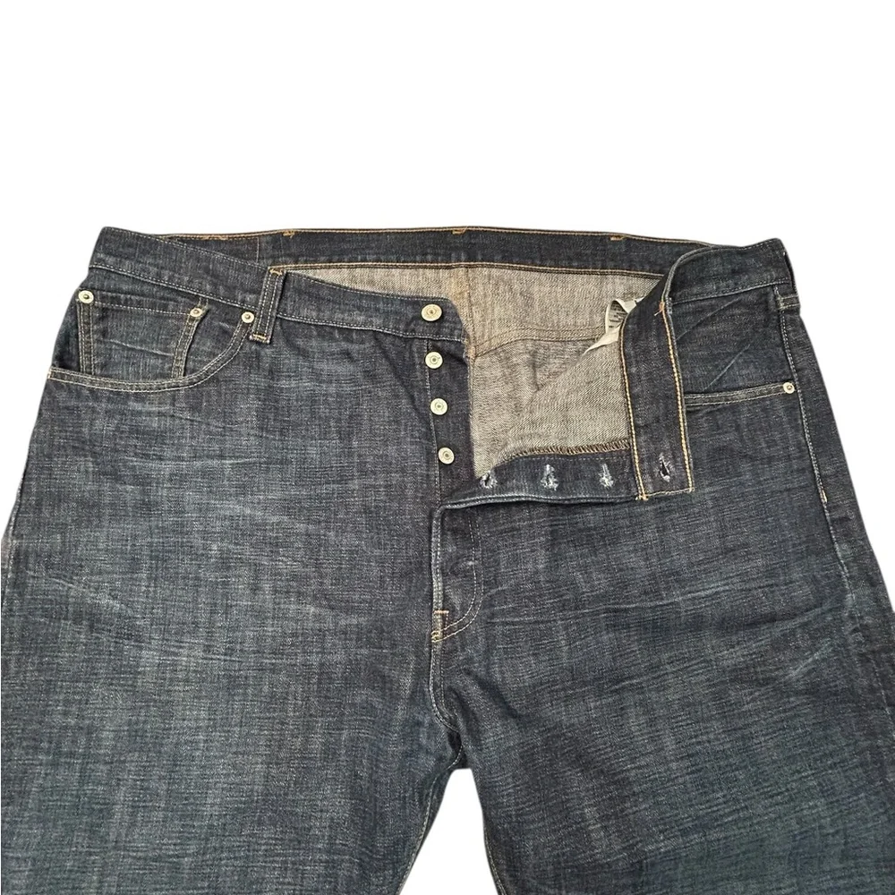 Levi's 501‎ Men’s Indigo Straight Leg Relaxed Fit Jeans 44x32 Button Fly